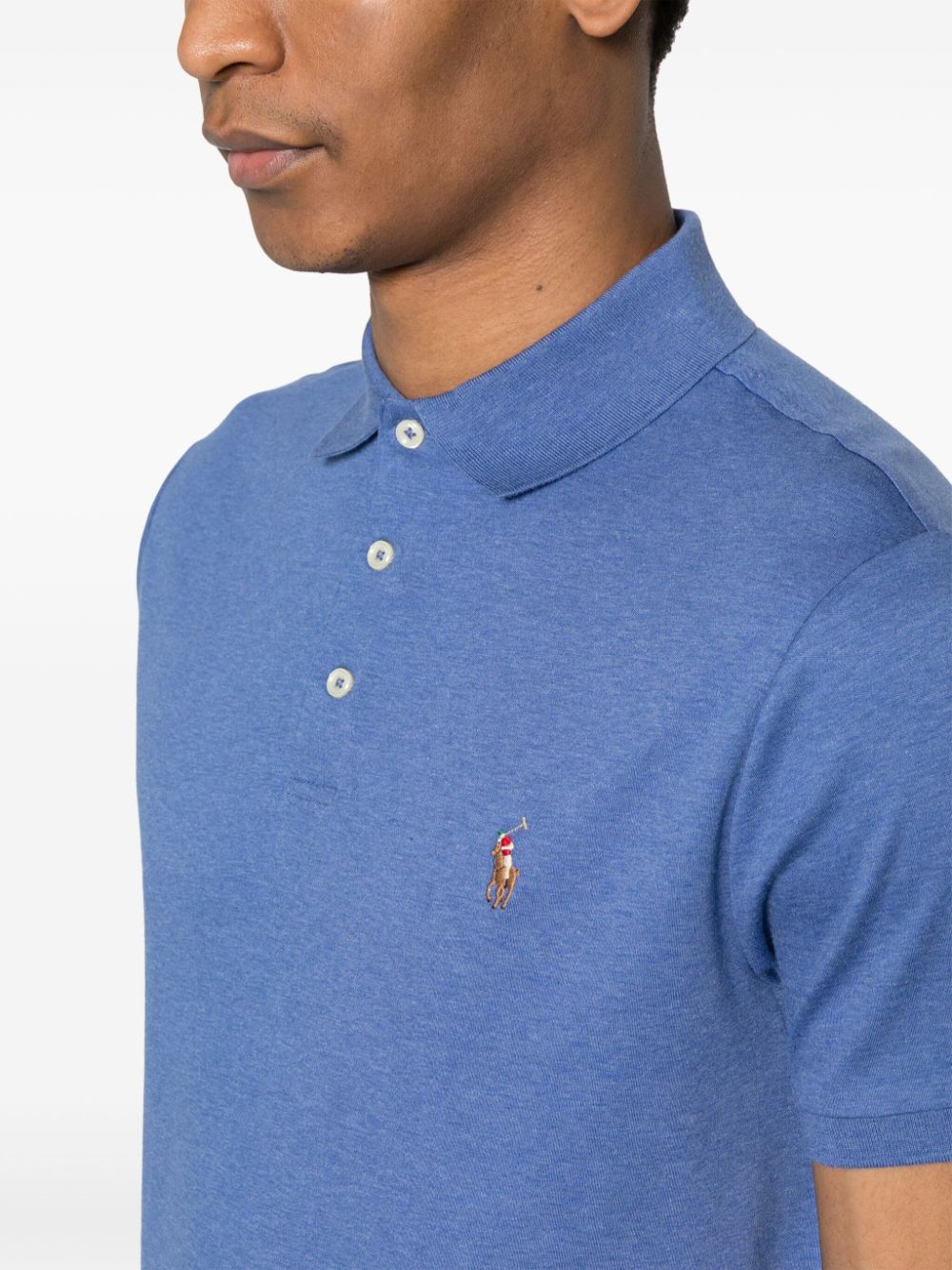 Polo Ralph Lauren Katoenen poloshirt met geborduurd logo Blauw