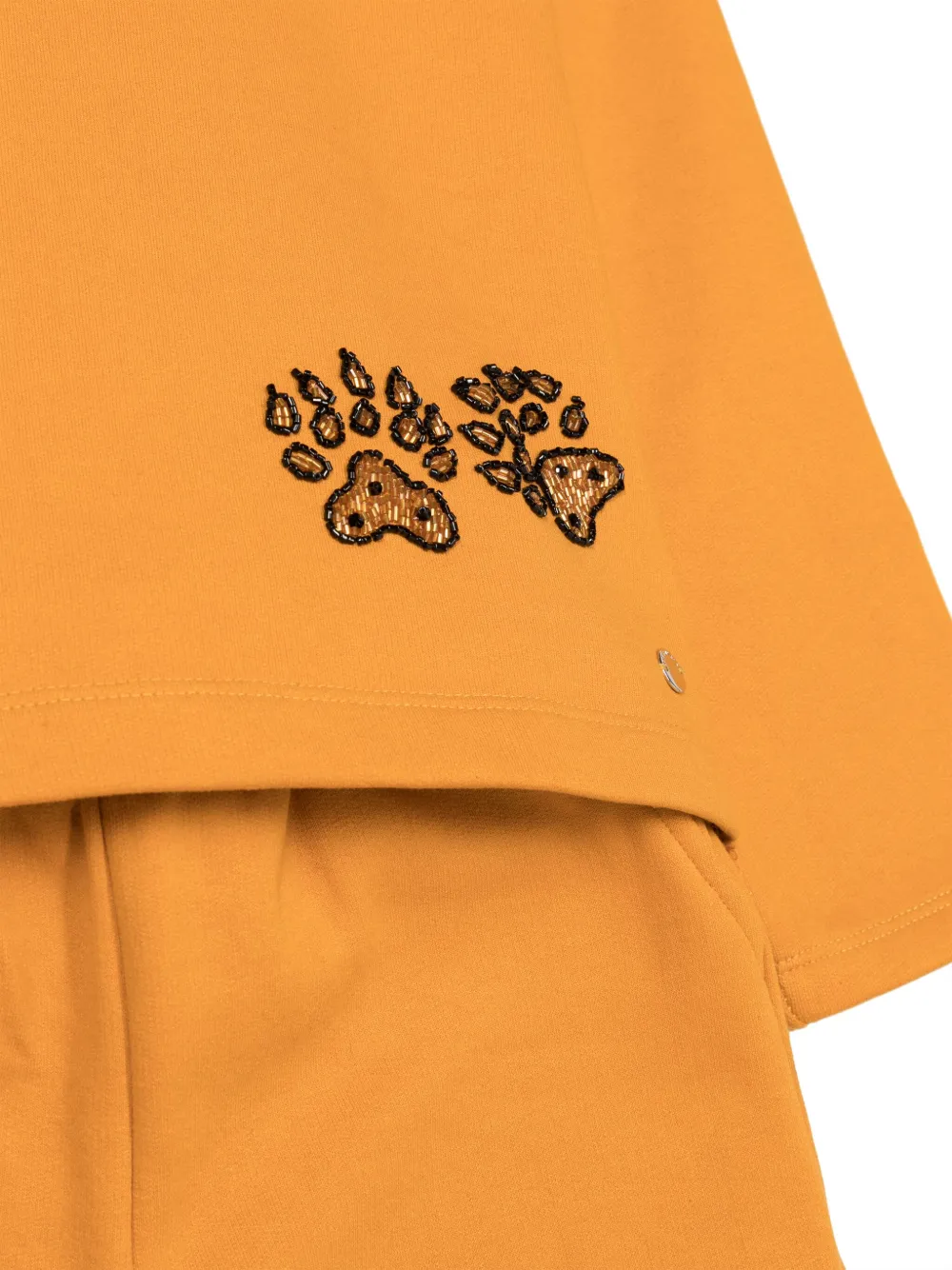 Lethicia Bronstein Bead-detailing Cotton Blend Tracksuit In Yellow