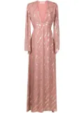 Lethicia Bronstein Atala embroidered silk gown - Pink