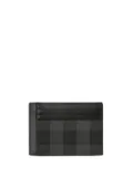 Burberry checked leather cardholder - Grey