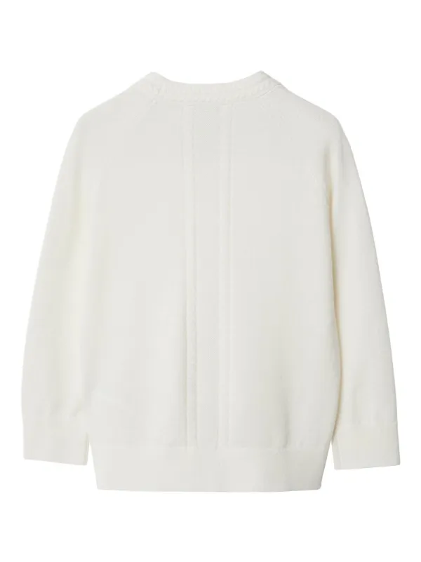 Burberry Kids EKD カーディガン | ホワイト | FARFETCH JP
