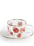 Seletti Roses-print coffee cups (set of two) - White