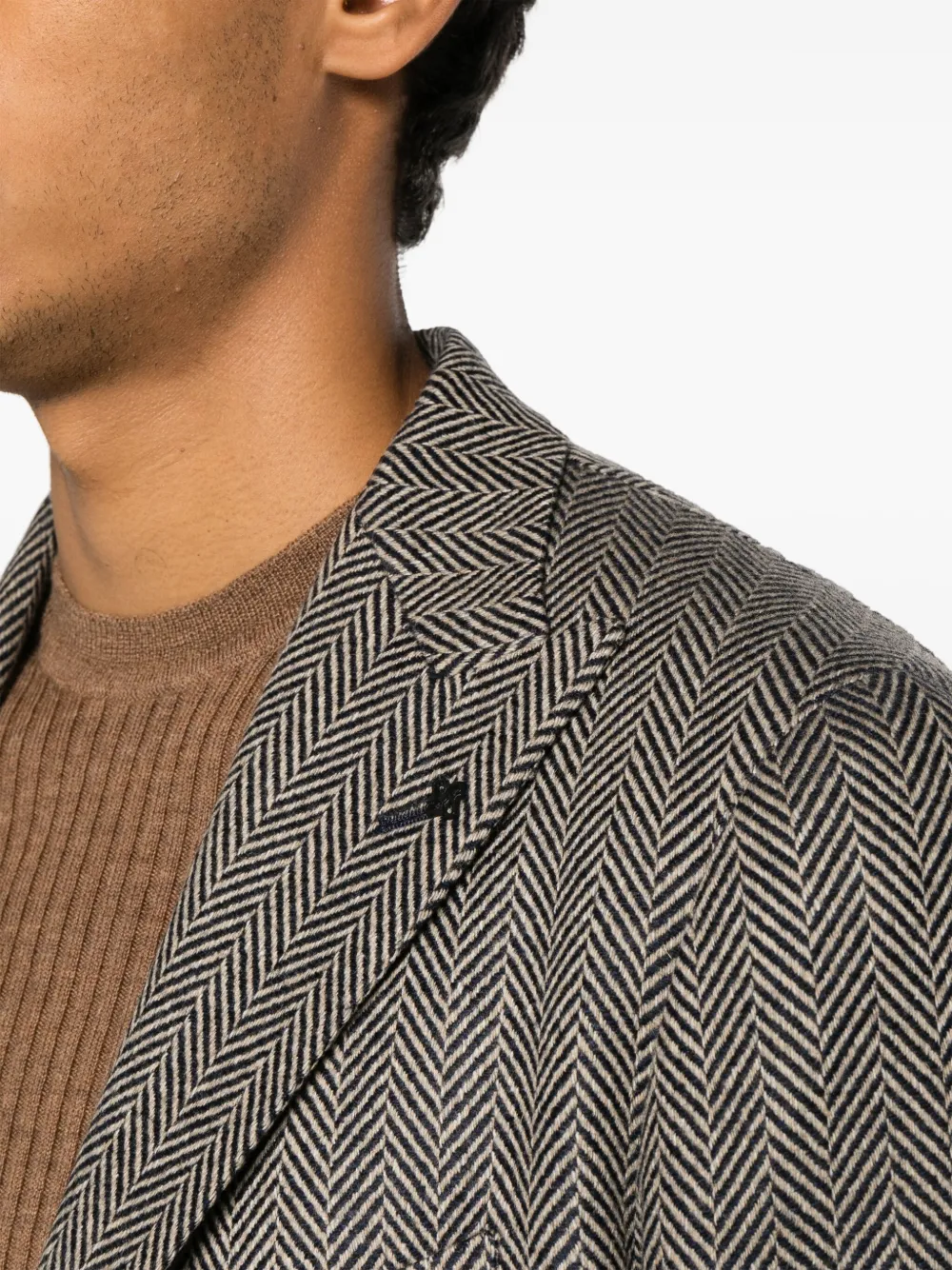 Tagliatore Blazer met enkele rij knopen Beige