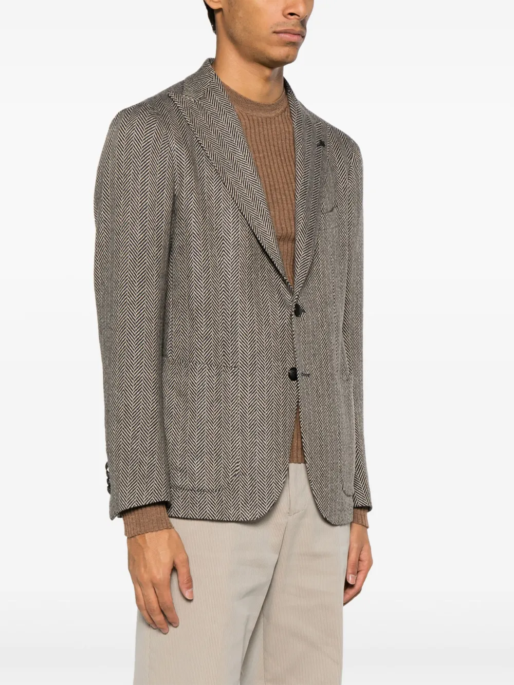 Tagliatore Blazer met enkele rij knopen Beige