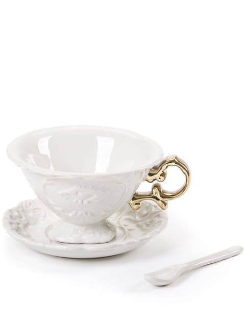 Seletti Wares embossed-baroque tea cups (set of two)