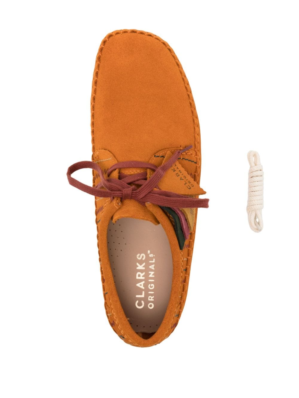 Shop Clarks Originals Weaver Suede Lace-up Shoes In Orange