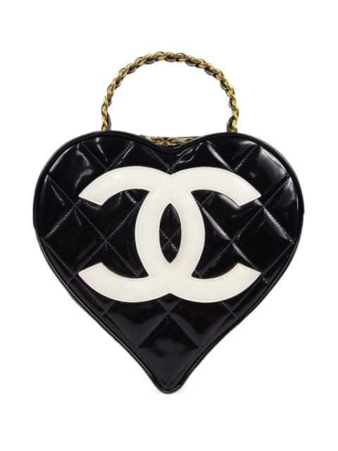 CHANEL 1995 CC-stitch heart vanity bag Women