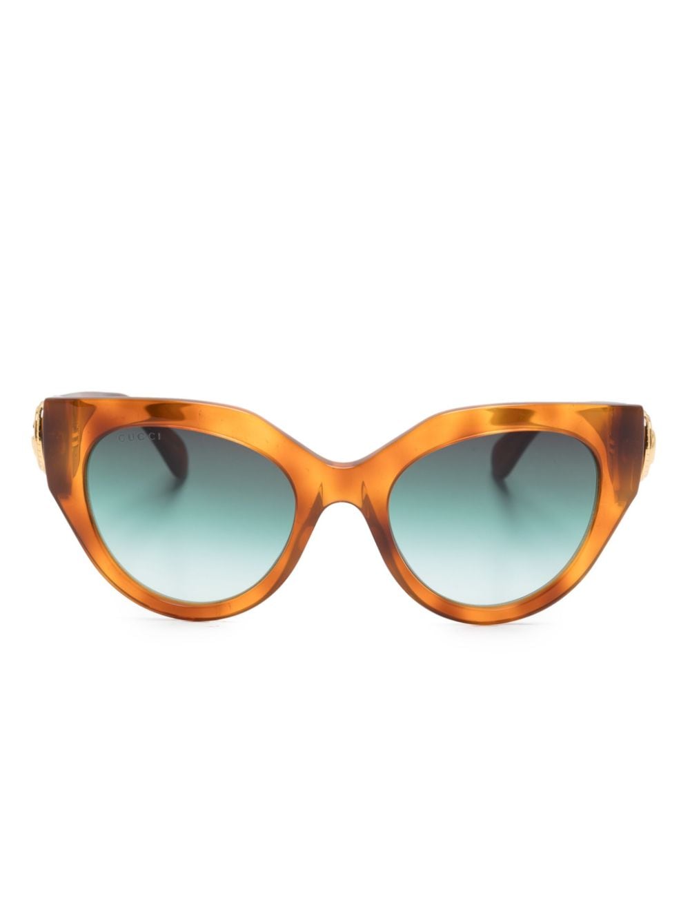 Gucci Tortoiseshell-effect Cat Eye-frame Sunglasses In Brown