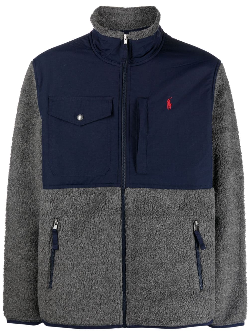 POLO RALPH LAUREN LOGO-EMBROIDERED PANELLED JACKET