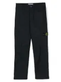 Stone Island Junior Compass-patch straight-leg trousers - Blue