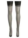 Maison Close logo-intarsia semi-sheer stockings - Black