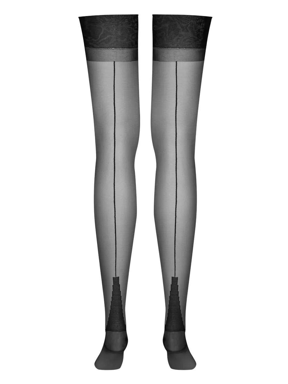 Maison Close Doorzichtige kousen Zwart