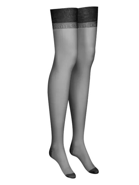 Maison Close logo-intarsia semi-sheer stockings