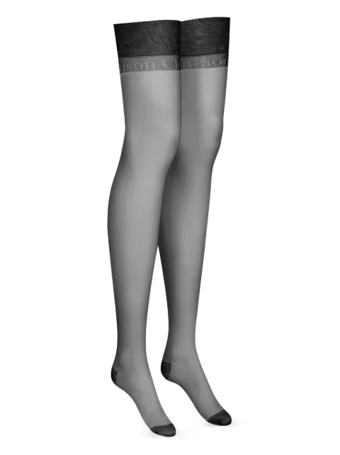 Maison Close logo-intarsia semi-sheer stockings