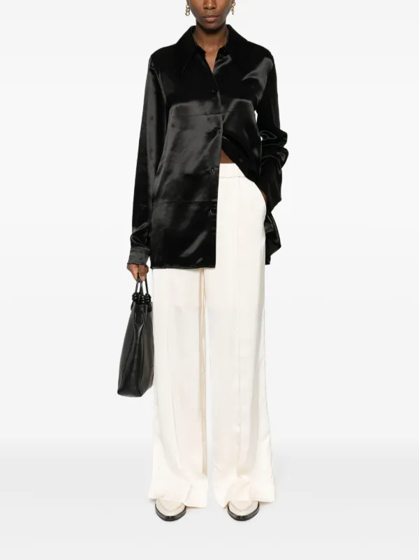 Jil Sander センタープレス イージーパンツ | ニュートラル | FARFETCH JP