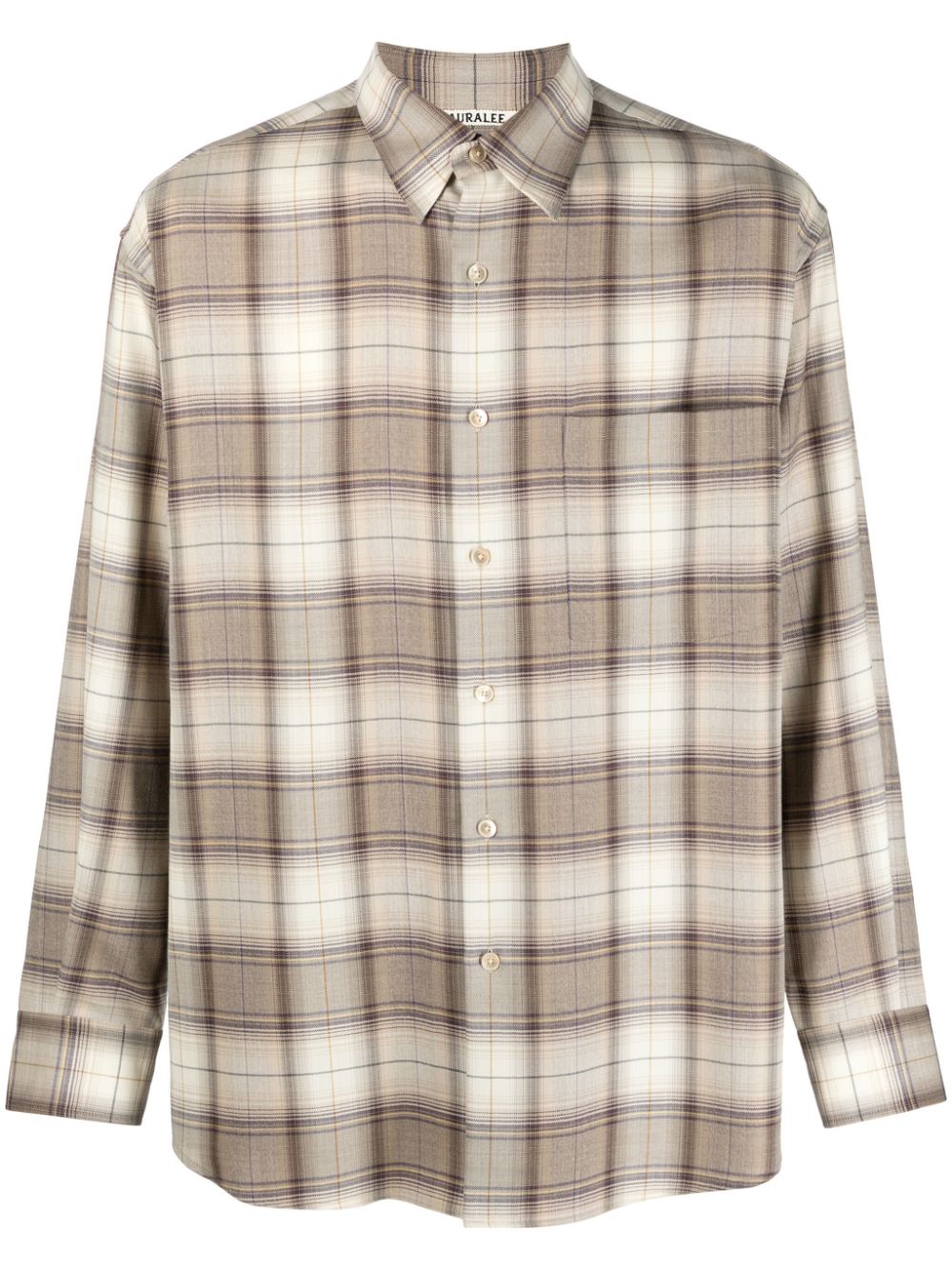 Auralee check-print Wool Shirt - Farfetch