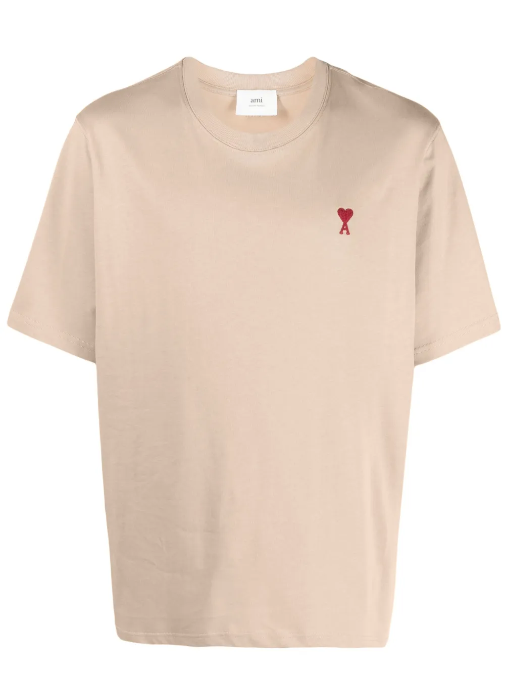 Ami Alexandre Mattiussi Ami De Coeur T-shirt In Neutrals