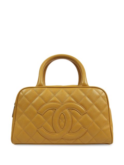 Cheap HOT SALE CHANEL 2003 CC diamond-quilted bowling bag Women