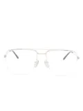 Gucci Eyewear logo-engraved square-frame glasses - Silver