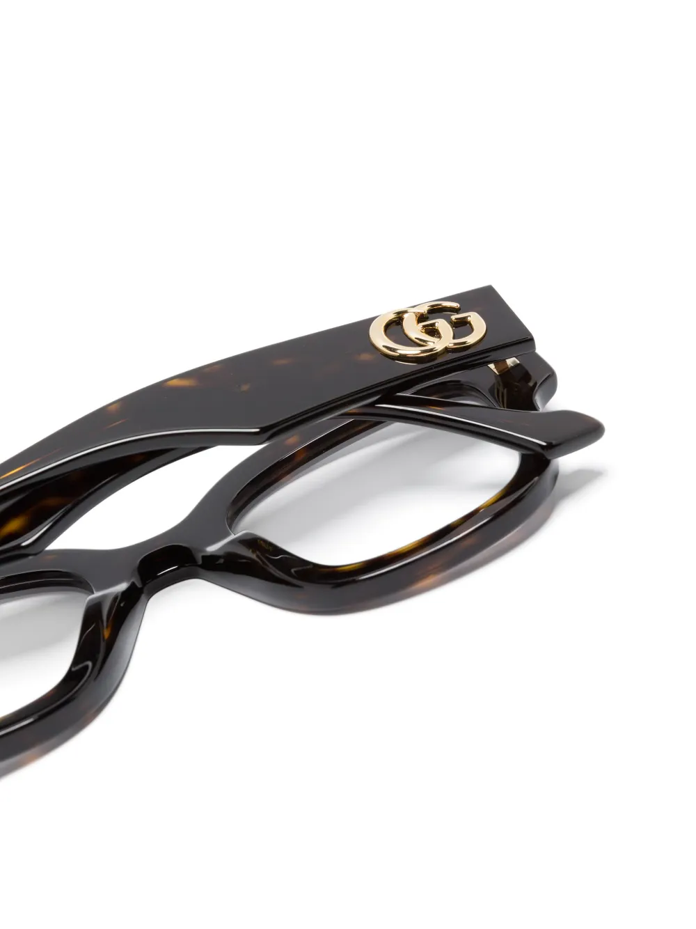 Gucci Double G Round-frame Glasses In Brown