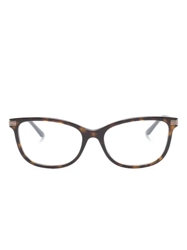 Gucci Eyewear トータスシェル キャットアイ眼鏡フレーム Gucci