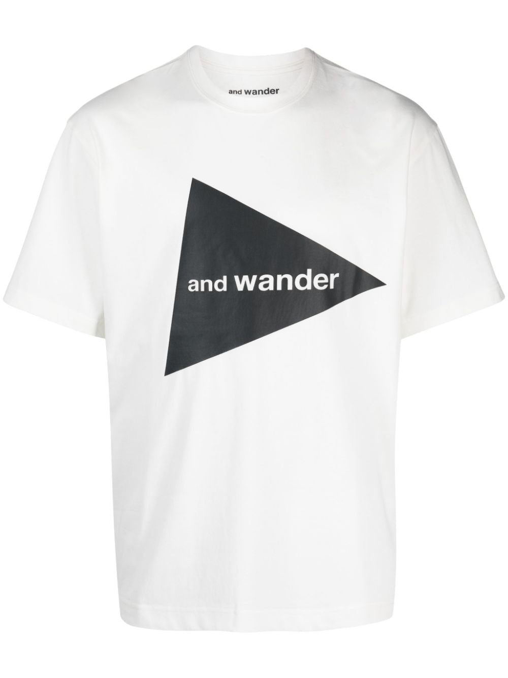 and wander t-shirt à logo imprimé - blanc