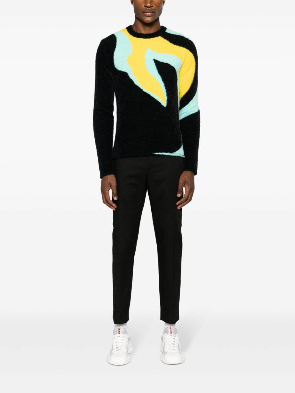 Neil Barrett Straight broek - Zwart