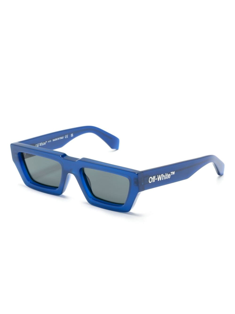 Off-White Manchester zonnebril met vierkant montuur Blauw