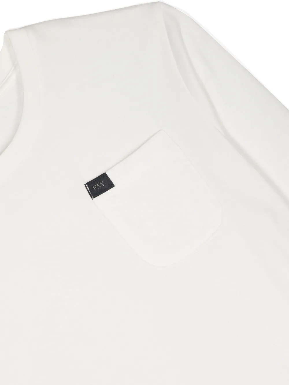 Fay Kids T-shirt met logopatch Wit