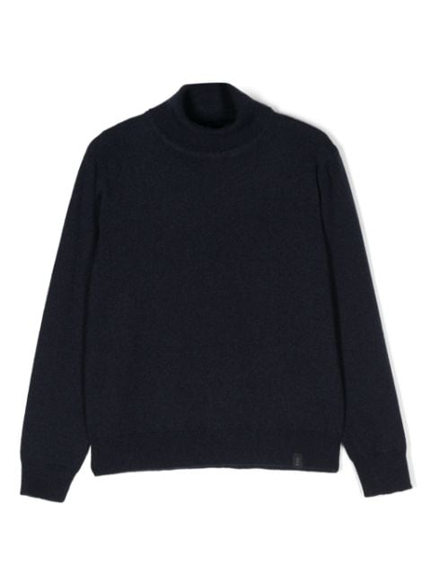 Fay Kids roll-neck knitted jumper