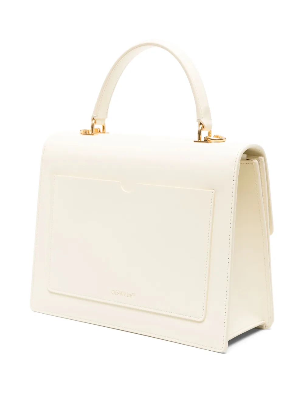 Off-White Jitney leren shopper Beige
