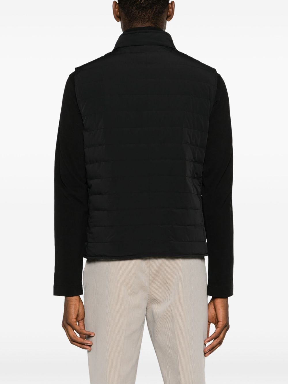 Shop Brunello Cucinelli Padded Quilted Gilet In Black