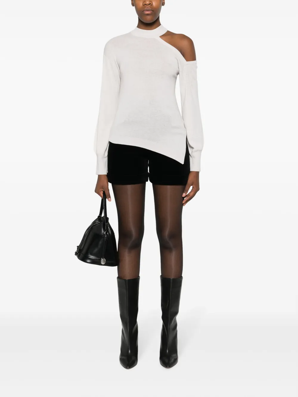 Shop Iro Heleni Asymmetric Jumper In Neutrals