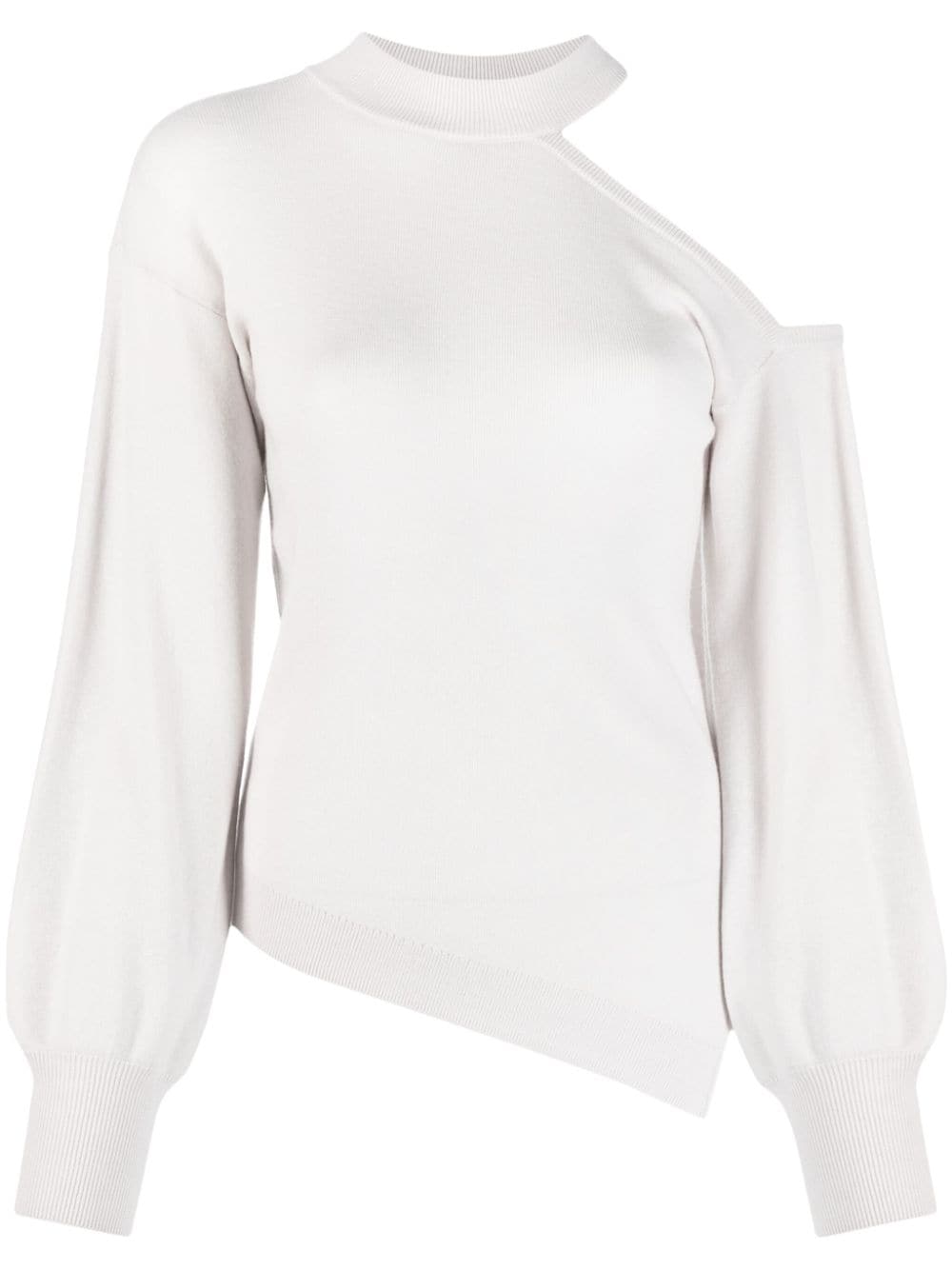 Iro Heleni Asymmetrical Cut-out Sweater In Cloudy White
