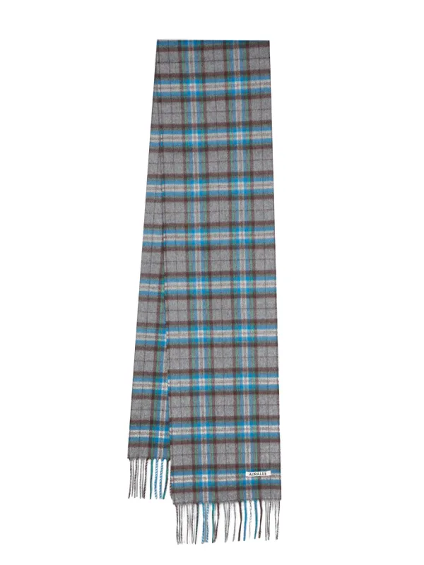 Auralee plaid check Cashmere Scarf Farfetch
