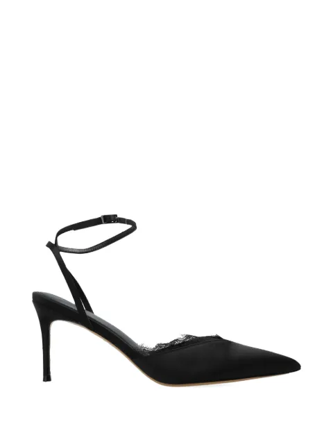 BLACK SUEDE STUDIO lace-detail pumps