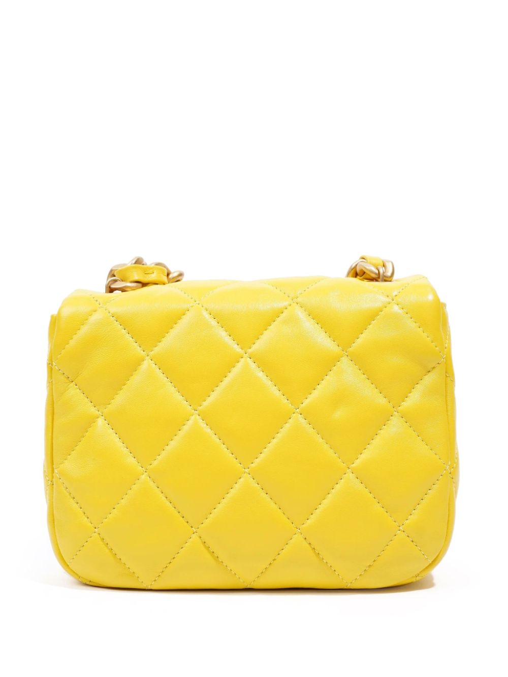 CHANEL Pre-Owned Flap gewatteerde schoudertas - Geel