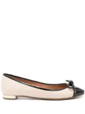 Aquazzura Parisina leather ballerina shoes - Neutrals