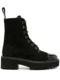 Aquazzura Desert lace-up suede boots - Black