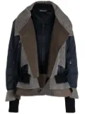 Undercover patchwork zip-up bomber jacket - Blue