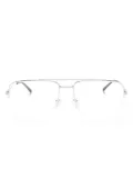 Gucci Eyewear logo-engraved square-frame glasses - Silver