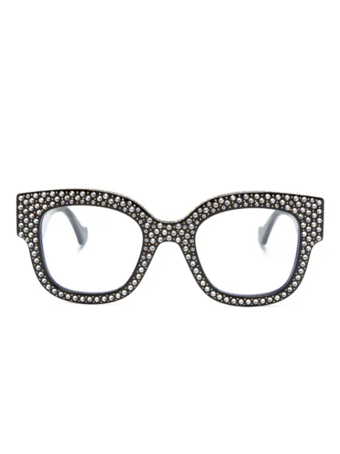 Gucci Eyewear lentes con armazón cat eye y detalles de cristal