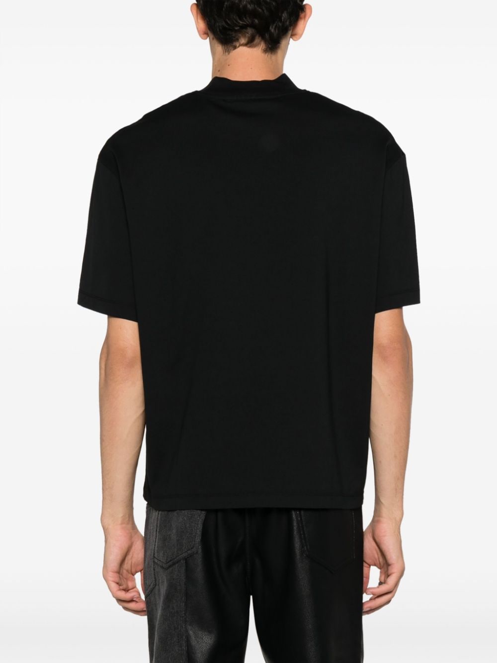 Shop Neil Barrett Crew-neck Cotton T-shirt In Black