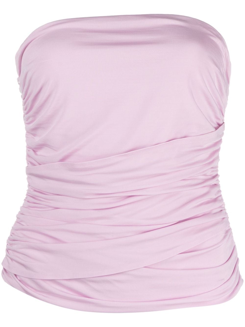 Magda Butrym Ruched Jersey Corset Top In Pink