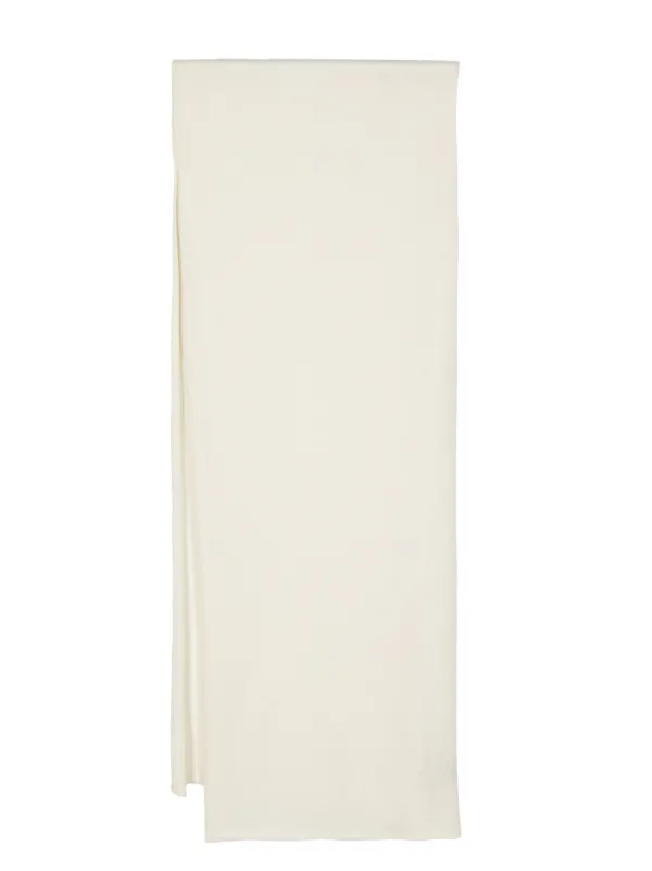 Drumohr Finished-edge Cashmere Scarf in White