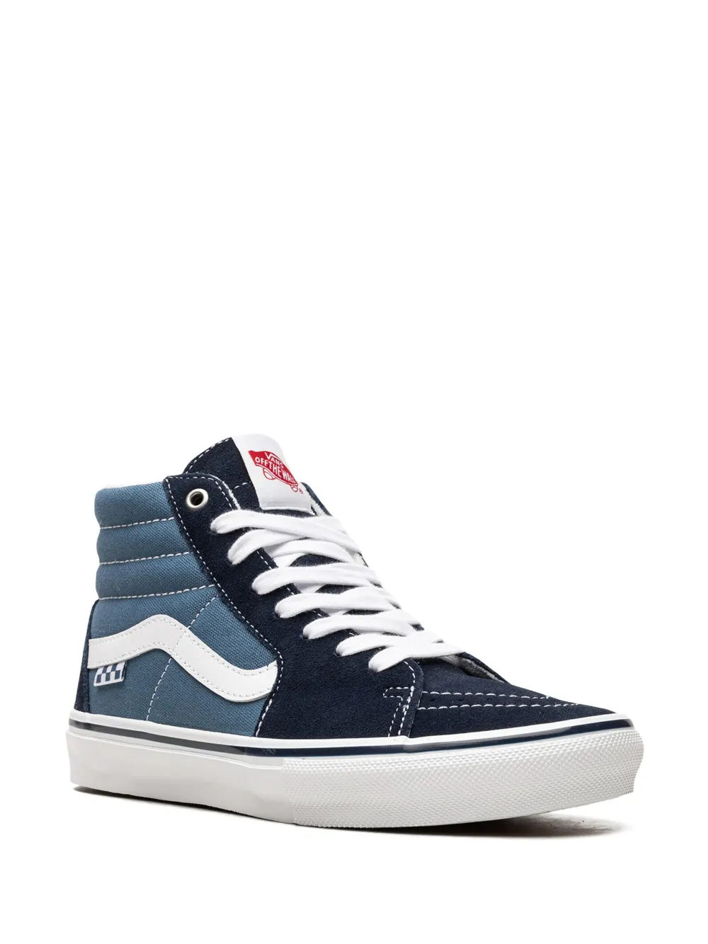 Shop Vans Skate Sk8-hi Panelled Sneakers In Blue