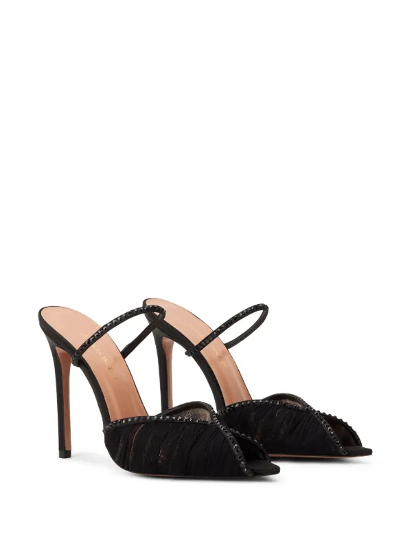 Andrea Wazen 105mm Katy Slingback Pumps | Black | FARFETCH