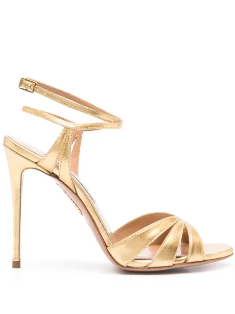 Aquazzura Siren 105mm leather sandals