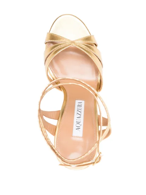 Aquazzura Siren 105mm leather sandals SRIHIGS0MLRCA0 - 3