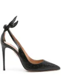 Aquazzura Bow Tie 105mm leather pumps - Black